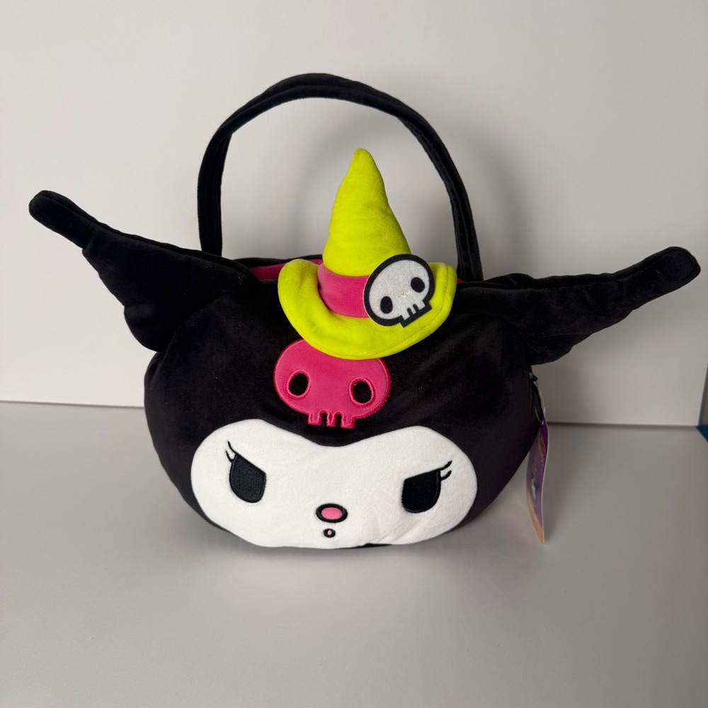 Sanrio Kuromi Halloween Plush Treat Pail 2025 Jazwares Witch Hat Bucket Black